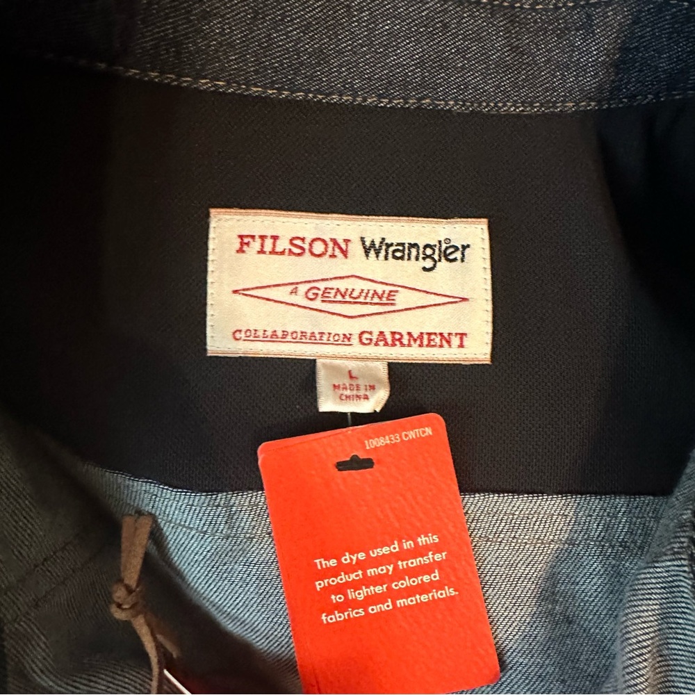 WRANGLER / FILSON Size LARGE The Adventure Shirt - Picture 8 of 11